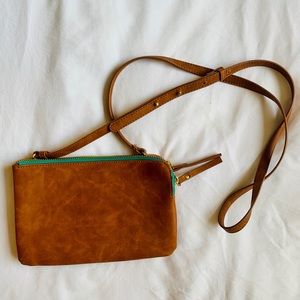 Double Zipper Clutch with Strap